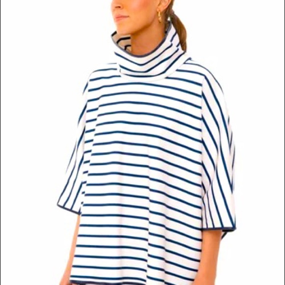 NWOT Tuckernuck navy and white stripe poncho